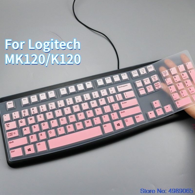 Miếng Silicon Bọc Bàn Phím Máy Tính Chống Bụi Có Thể Giặt Lại Cho Logitech Mk120 K120