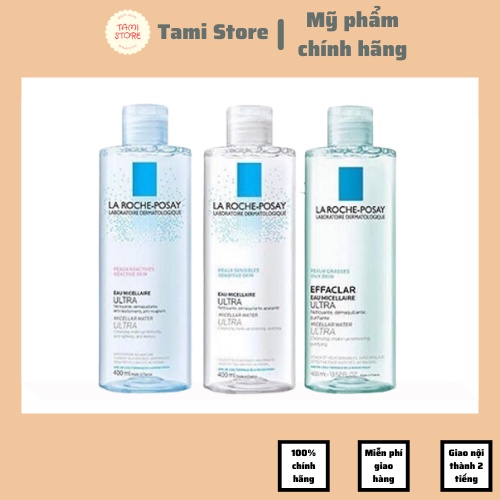 Nước Tẩy Trang La Roche-Posay Nội Địa Pháp 400ml Dành Cho Da Dầu, Da Khô, Da Thường, Da Mụn, Da Nhạy Cảm Chính Hãng