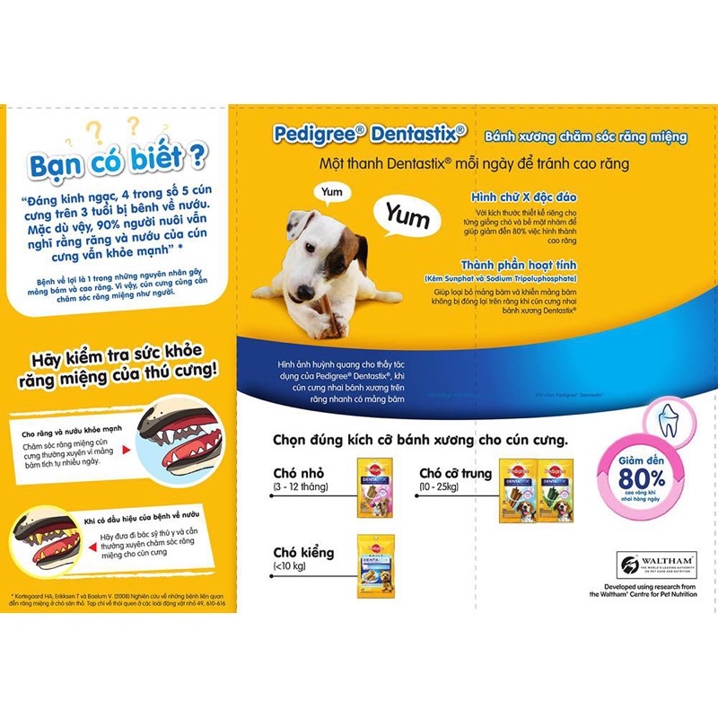 Xương làm sạch răng cho chó Pedigree Detastix date8/23