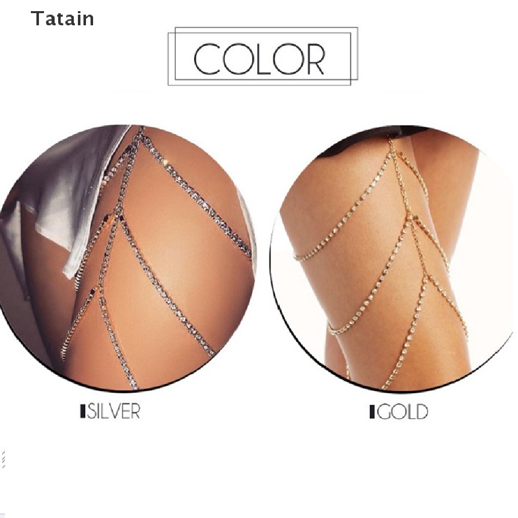 Dây xích đeo đùi bằng kim loại thời trang quyến rũ cho nữ