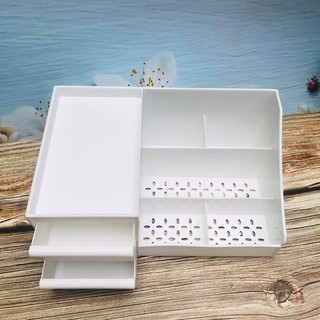 KỆ ĐỰNG MỸ PHẨM 3 TẦNG , 2 NGĂN KÉO, HỘP ĐỰNG ĐỒ TRANG ĐIỂM,MAKEUP BẰNG NHỰA CAO CẤP LOAI TO