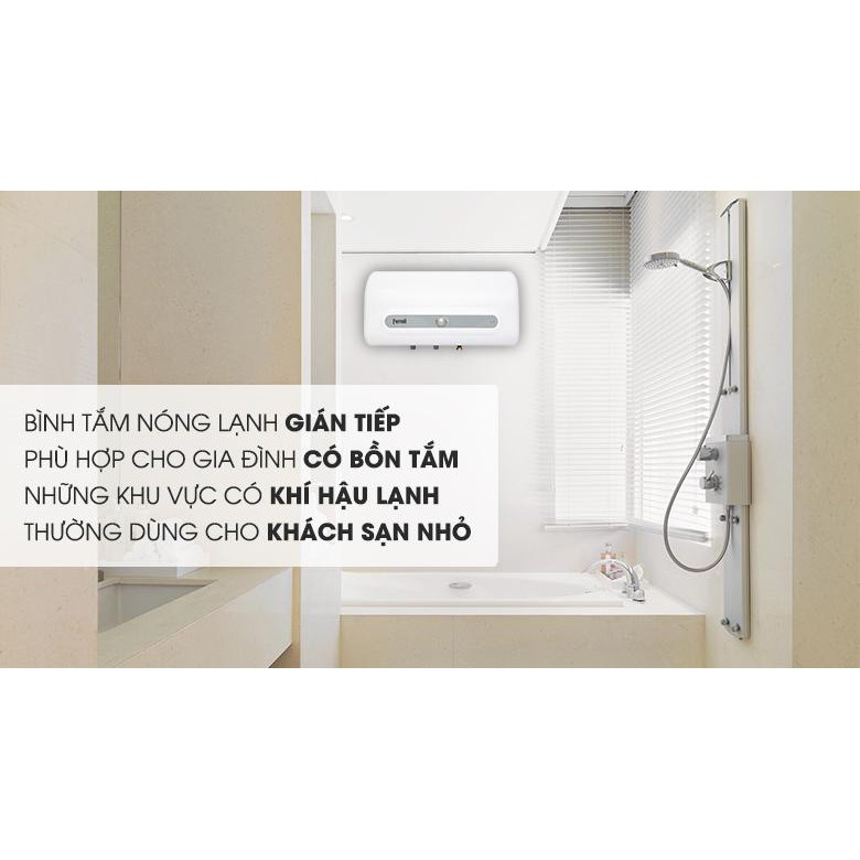 Bình nóng lạnh Ferroli QQEvo - ME, chống giật cùng công suất 2500W - Bảo hành chính hãng 8 năm