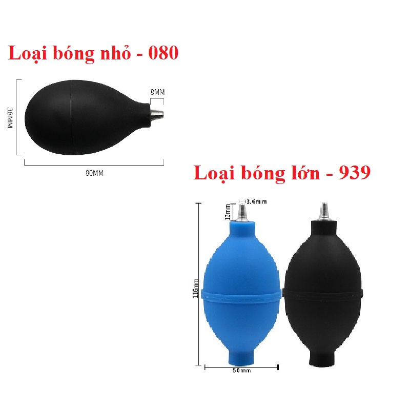 BÓNG XỊT BÓP TAY THỔI BỤI máy tính và sửa chữa, có hai loại LỚN NHỎ - 080.939