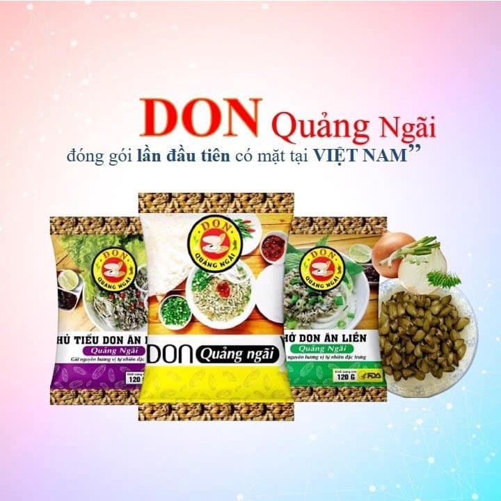 DON QUÃNG NGÃI ĐẶC SẢN MIỀN TRUNG THÙNG 30 GÓI CÓ 3 LOẠI HỦ TIẾU, BÁNH TRÁNG, PHỞ