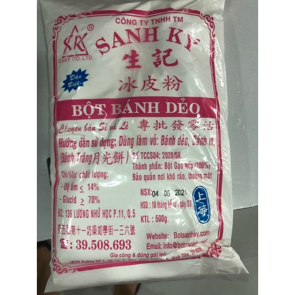 BỘT BÁNH DẺO  CAO CẤP  SANH KÝ 1kg