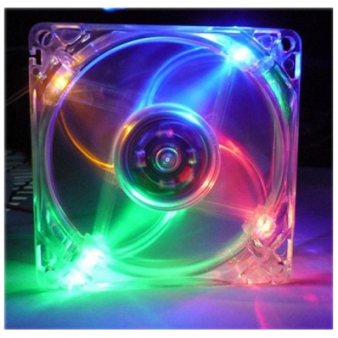 Quạt Tản Nhiệt Máy Tính , Fan Case Máy Tính 12cm LED 4 màu - Loại Tốt, Êm, Làm Mát Máy, Bền- Hình Ảnh, Clip Thật