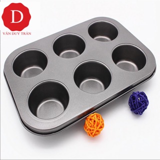 Khuôn cupcake chống dính 6 ô