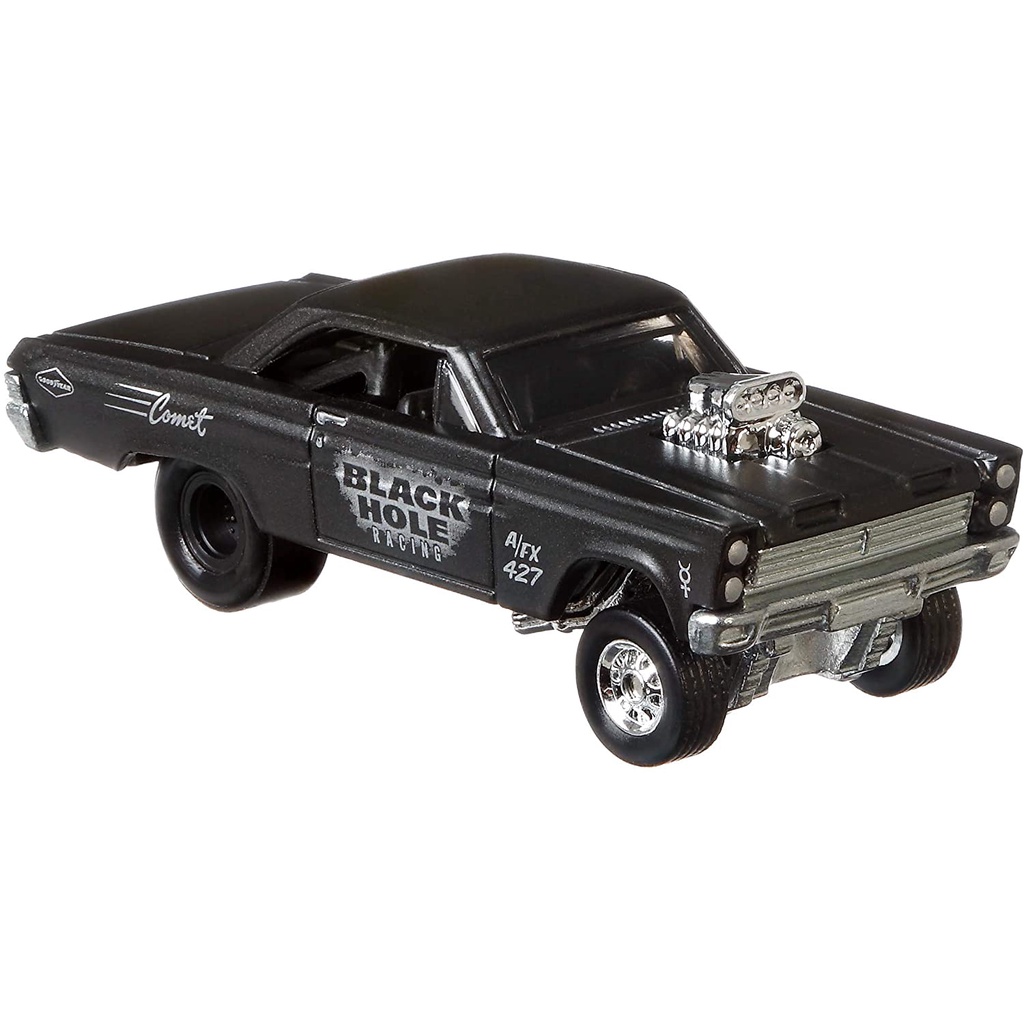 Xe mô hình Hot Wheels Premium Collector Set &quot;Black Hole Gasser&quot; Ford Mercury Comet 65'Chevy Bel Air Gasser 55