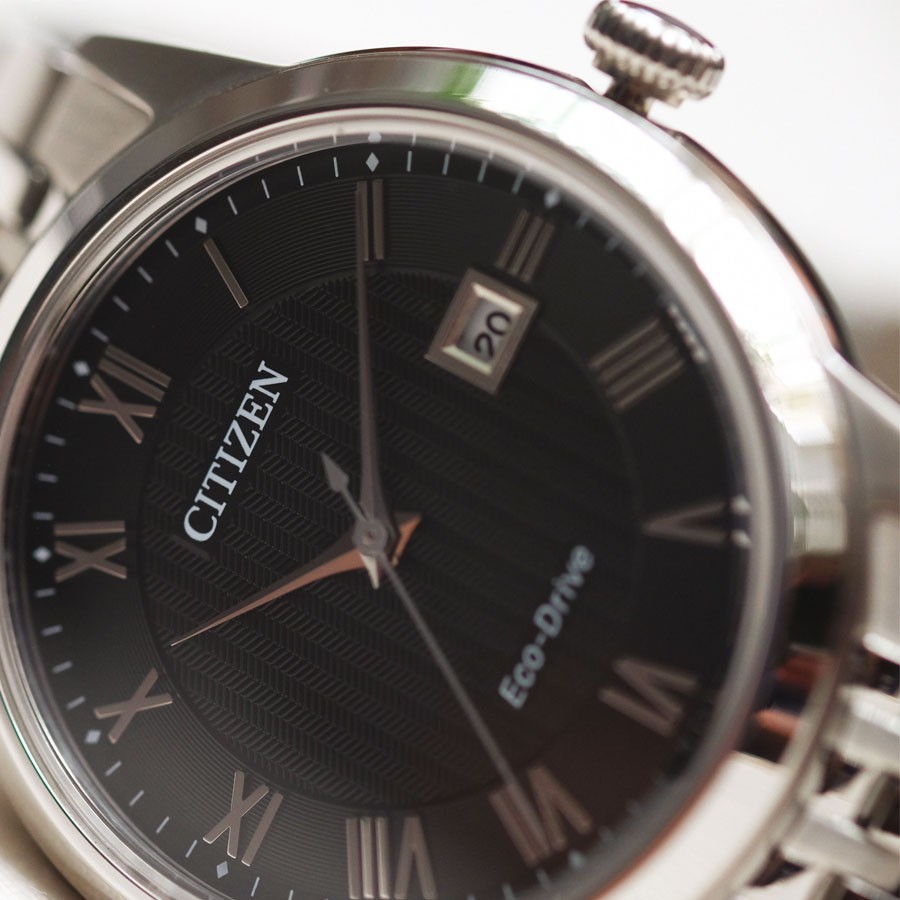 Đồng Hồ Nam Citizen Dây Thép Không Gỉ AW1230-51E - Mặt Đen (Sapphire)