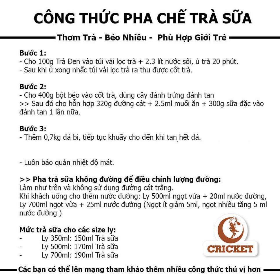 COMBO TRÀ SỮA BÁN CHẠY – QUÁN HAY DÙNG (Hồng trà đặc biệt 500g + Bột sữa socola DT39 + Trân châu + Đường đen)