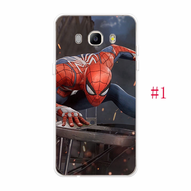 Ốp lưng TPU mềm cho Samsung Galaxy J3 J5 J7 2015 2016 Người nhện Iron Man Hoa văn