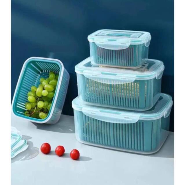 Sét 5 Hộp Đựng Đồ Bảo Quản Tủ Lạnh Đa Năng Tiện Lợi