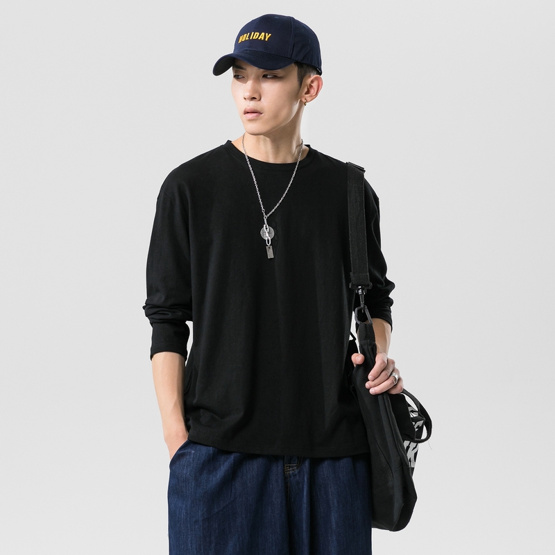 Áo thun cotton tay dài nhiều màu sắc tùy chọn thời trang mùa hè dành cho các cặp đôi IFNICEFUTURE