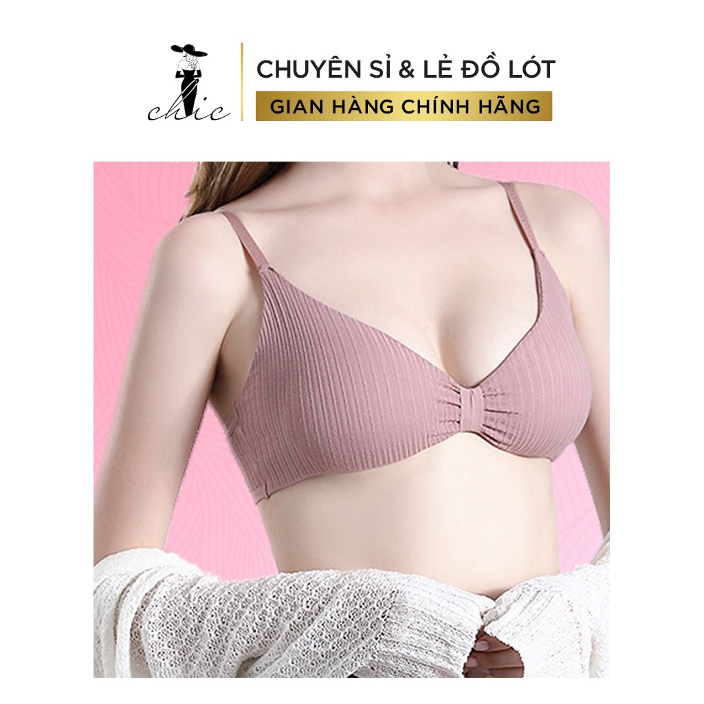 Áo Ngực CBTBRA09 Áo Bra CHIC Chất Thun Cotton Gân Tăm Hàng Loại 1 Siêu Thoải Mái Mỏng Nhẹ (Freesize 45-65kg)