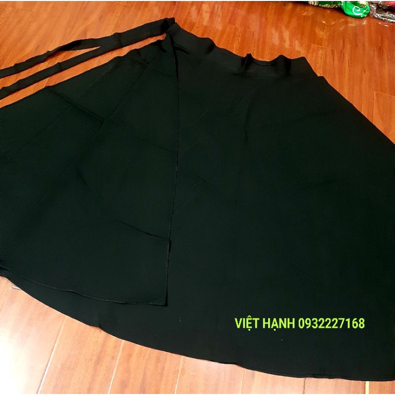 Quầy Hầu Đồng - Quầy xéo đen trơn - Trang phục Phụ kiện Hầu Đồng