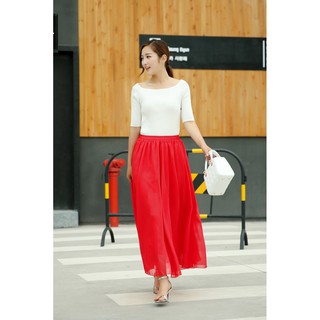 Chân Vấy Voan 2 Lớp Có Size Cho Người Mập