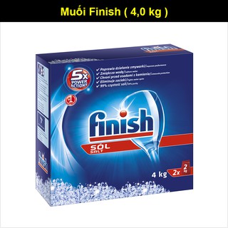  Muối Rửa Chén Finish 4kg ( Muối Làm Mềm Nước Chuyên Dụng Cho Máy )