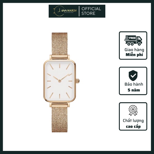 Đồng Hồ Nữ Bản Vuông, Mặt Kính Sapphire Phiên Bản Cao Cấp 2022 - Ann Watch A27