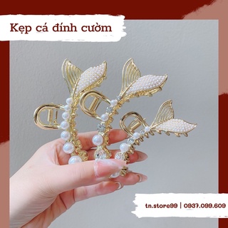 KẸP CÁ KIM LOẠI ĐÍNH CƯỜM