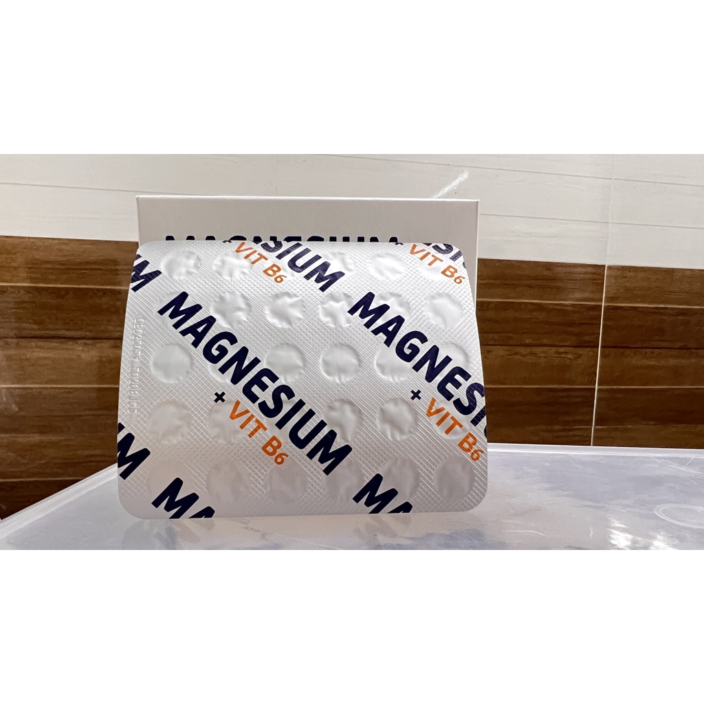 Viên uống magnesium vitamin b6 giúp giảm đau đầu mệt mỏi suy nhược cơ thể lo lắng mất ngủ chuột rút.suckhoechomoinha