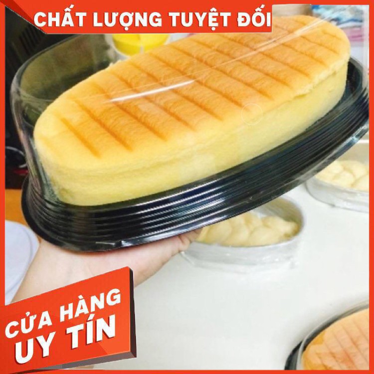 Bộ 20 hộp nhựa đựng bánh oval KT: 21cm x9cm x7.5cm