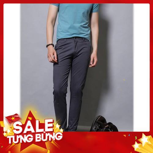 Quần Kaki Nam Dáng Vừa Màu Ghi Đậm Phong Cách Công Sở -Hàng nhập khẩu