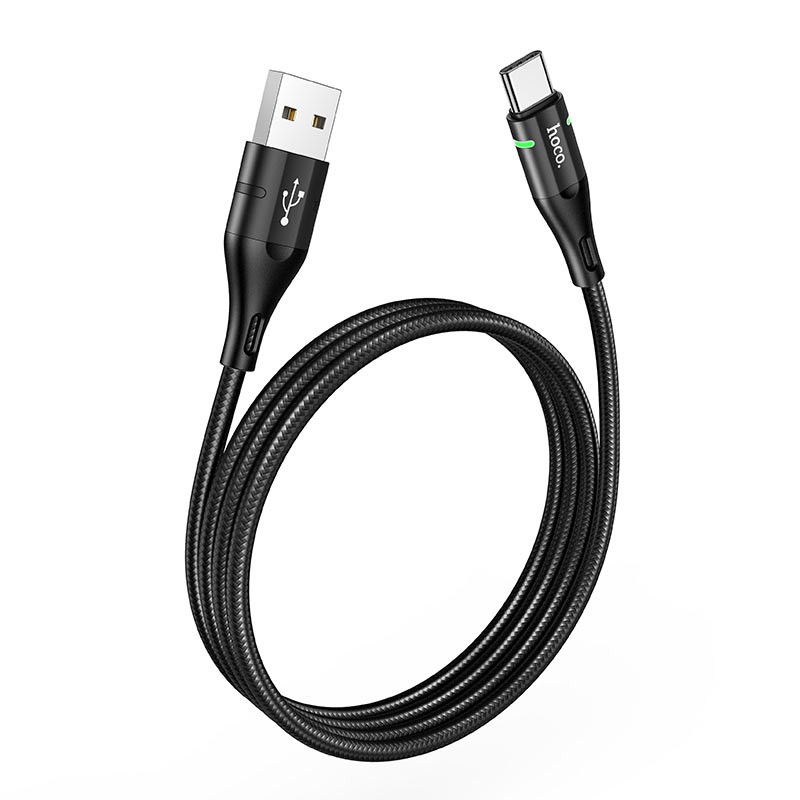 Cáp sạc nhanh Hoco U93 đầu IP, Micro, Type-C siêu bền 2.4A dây dài 1.2m