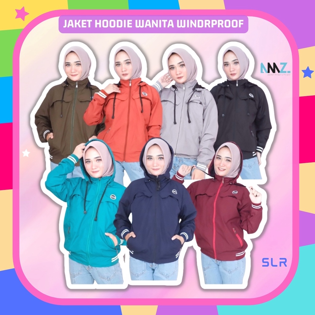 Áo Khoác Có Nón Chống Gió Chống Gió Phù Hợp Với Nhau Màu Hồng Vàng Xanh Lá Tosca Xanh Navy Maroon Cho Nữ Tuổi Teen Girls