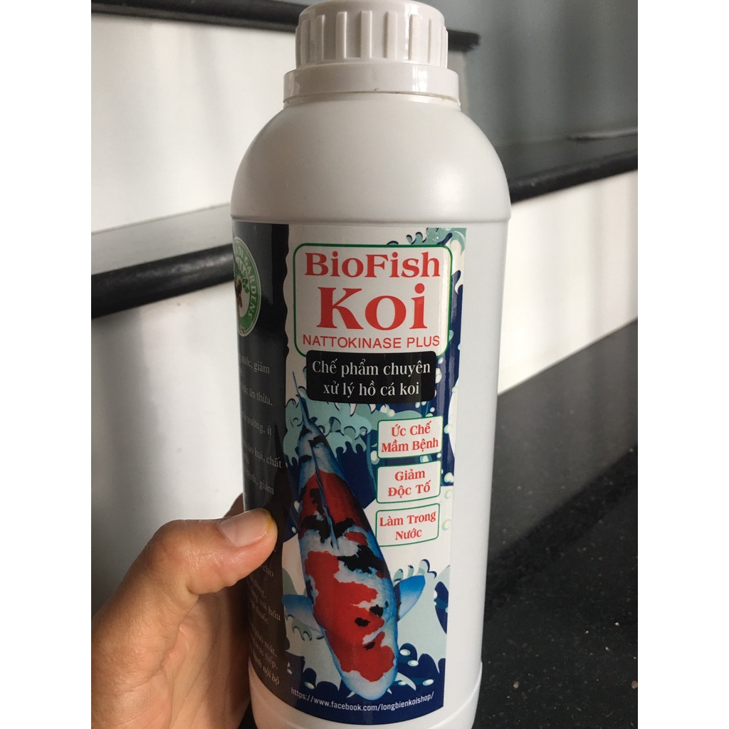 Chế phẩ sinh học BIOFISH KOI chai 1 lít ,men xử lý nước bể cảnh, hồ KOI.