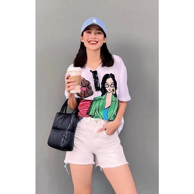 Áo Phông 2 CÔ GÁI Siêu Xinh Chất Cotton Mềm Mịn,Thấm Hút Mồ Hôi TC30HS