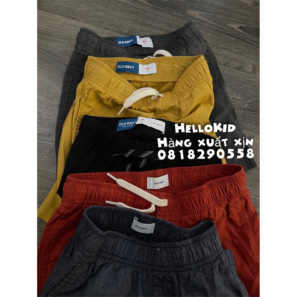 Q74 - Quần vải cotton màu jean bé trai