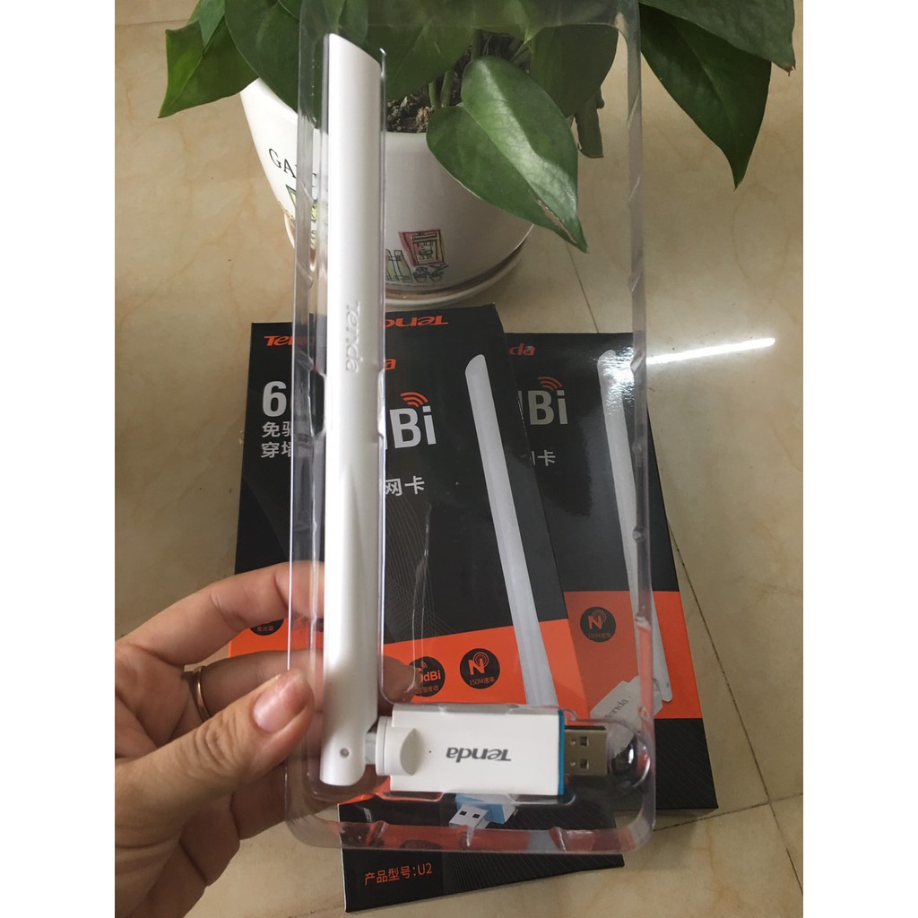 USB Thu Wifi TENDA U2 Cho Máy Tính Tốc Độ 150mbps 1 Anten 6 DBI | BigBuy360 - bigbuy360.vn