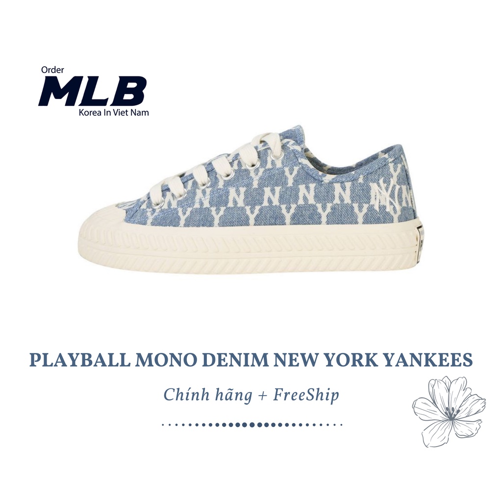 MLB VietNam Giày MLB Korea chính hãng PLAYBALL MONO DENIM NEW YORK YANKEES 32SHPM011-50U