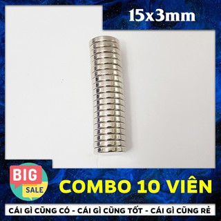Combo 10 viên nam châm điện lực hút siêu mạnh 15x3mm