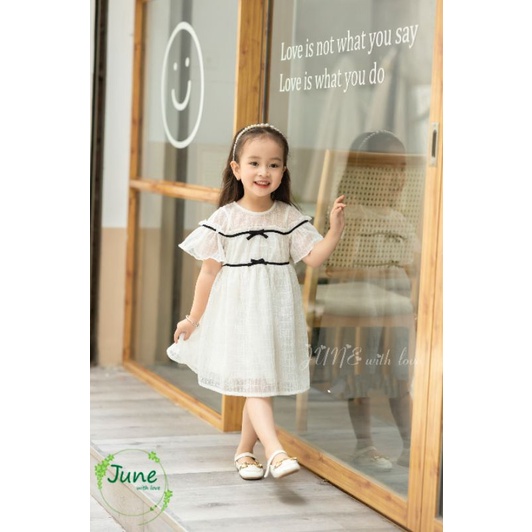 Đầm váy voan đi tiệc công chúa cao cấp haivanco mềm mại và thoáng mát cho bé gái 10 đến 45 kg đi học đi chơi đều đẹp