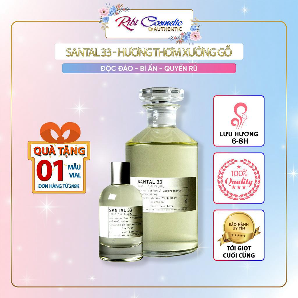 [Auth] Nước Hoa Hương Gỗ ʟᴇ ʟᴀʙᴏ Santal 33 Hương Thơm Xưởng Gỗ
