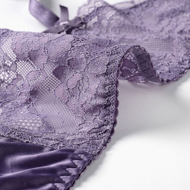 Đai quần lót VARSBABY N054 phối ren màu đen/ đỏ rượu vang/ tím quyến rũ thời trang cho nữ