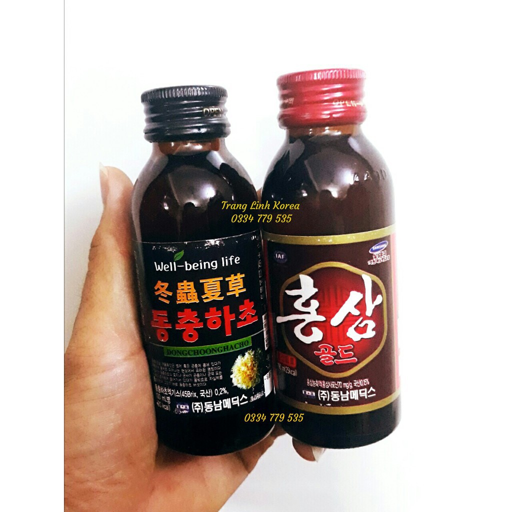 [ 1 chai x 100ml ] Nước Hồng Sâm, Đông Trùng Hàn Quốc