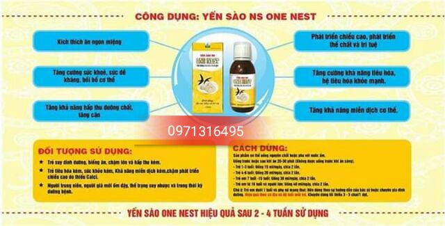 Yến sào one nest - biếng ăn,chậm lớn,..ở trẻ