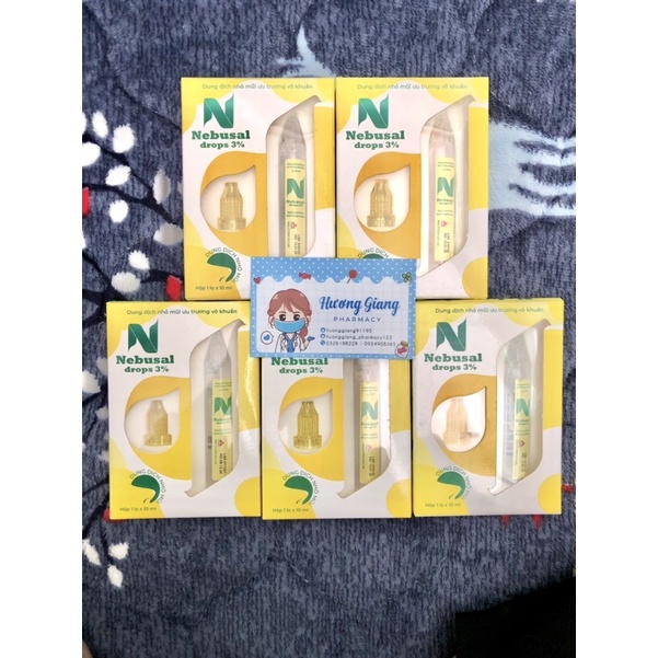 N Nebusal drops 3% Nhỏ mũi nghẹt mũi , sổ mũi , chảy nước mũi cho trẻ từ sơ sinh