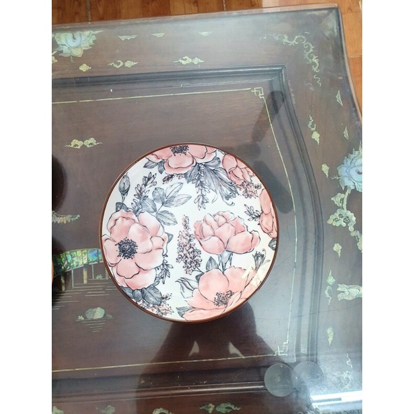 Bát cơm,đĩa chấm,bát chấm bát tràng cao cấp HÀNG CANH SALE bát tràng hoa đỏ mẫu mới năm