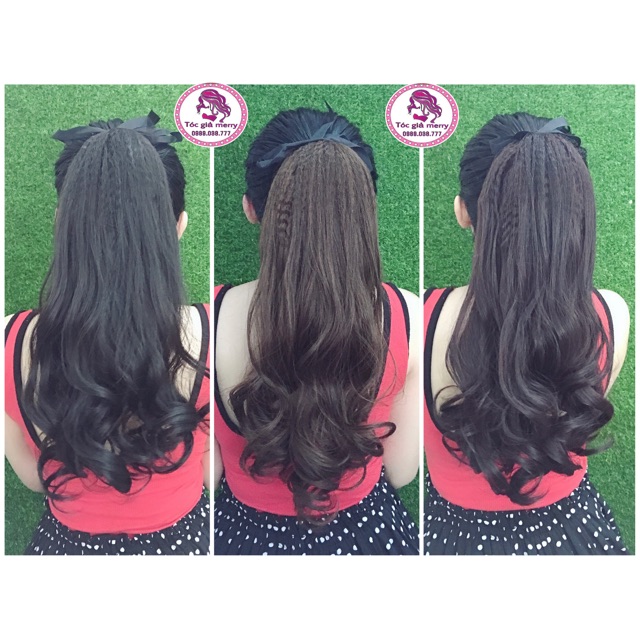 Tóc giả tóc cột xoăn đuôi CD15