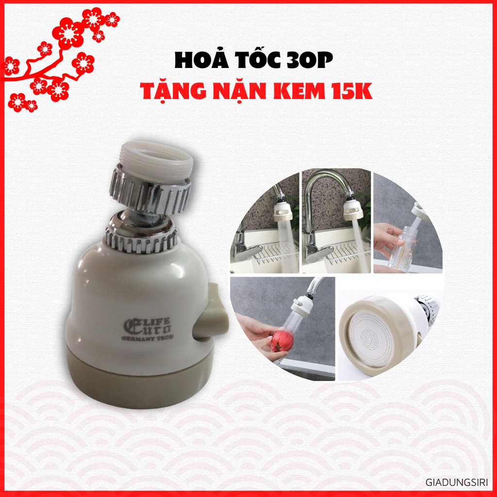 DEAL SỐC Đầu Vòi Xịt Tăng Áp Nước Vòi Bồn Rửa Tiện Lợi