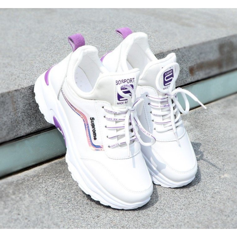 Giày sneaker nữ MS008 (trắng tím)