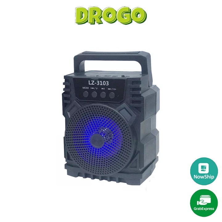 Loa nghe nhạc bluetooth Lz-3103 Loa bluetooth min đèn LED nhấp nháy âm thanh siêu hay hỗ trợ cắm thẻ nhớ