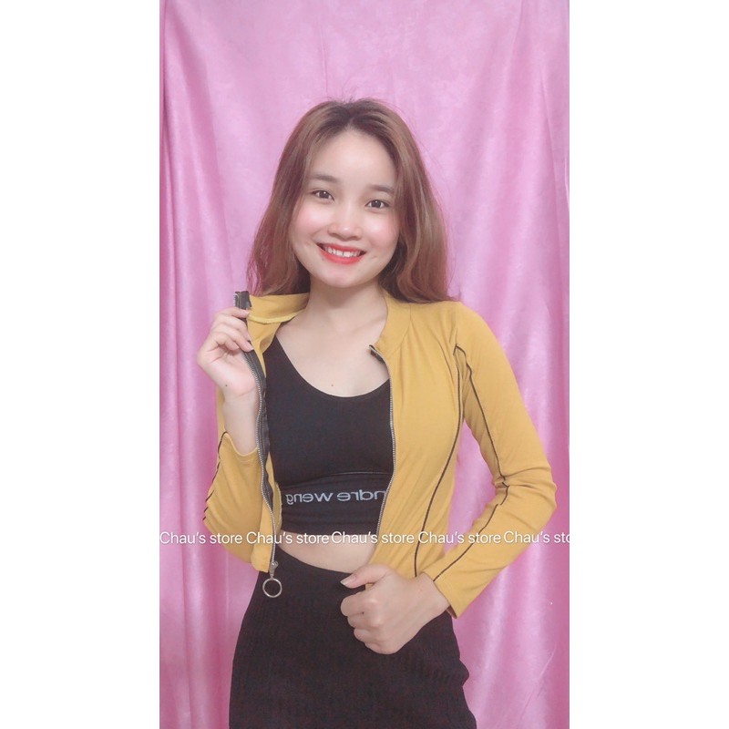 Áo thun bozip dạng dây kéo tay dài ...