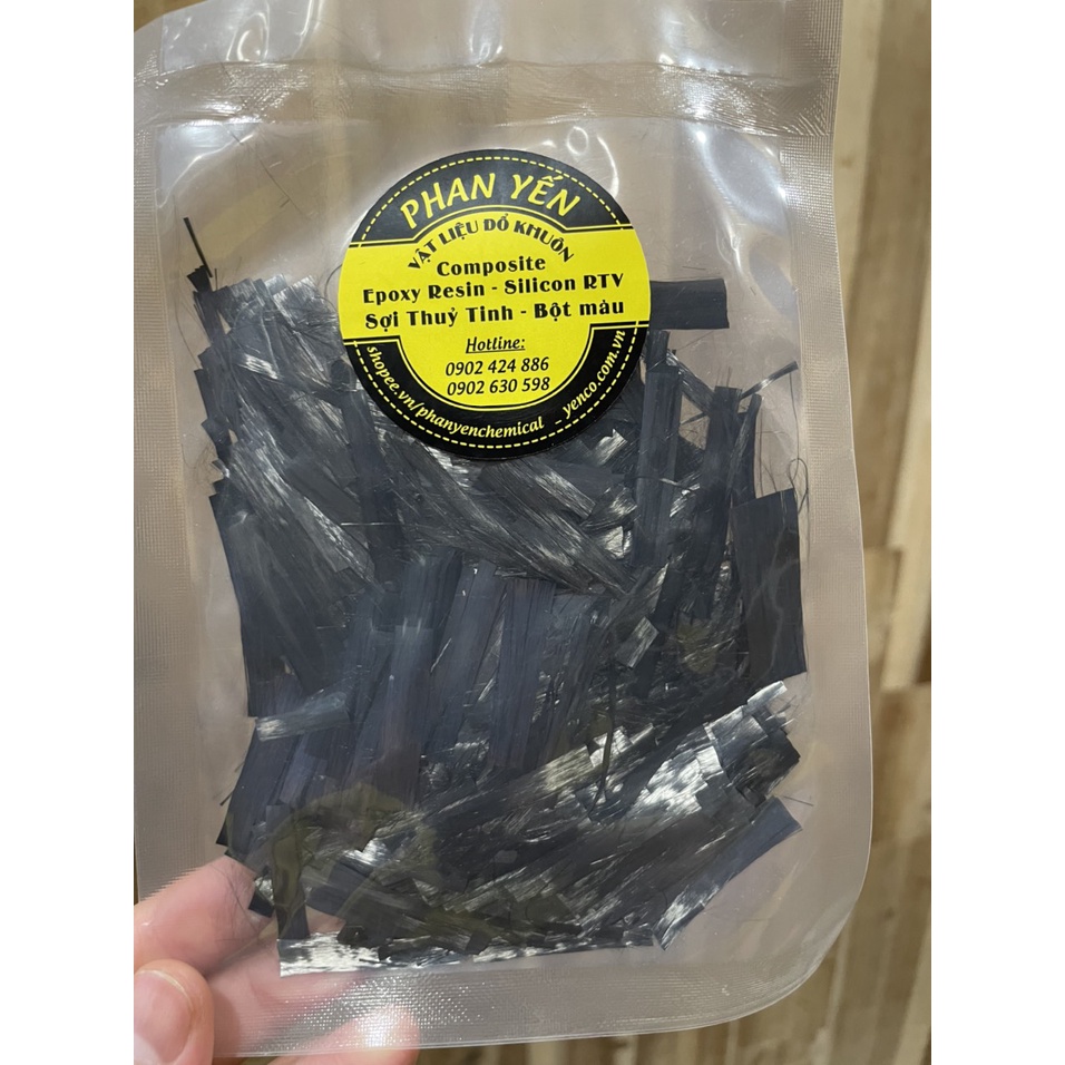 Vải carbon vụn[carbon fiber 12k][túi 20gram và 100gram]