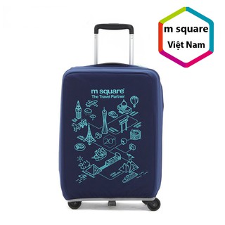Áo trùm vali du lịch co giãn bốn chiều size 24' Msquare chính hãng màu Xanh than