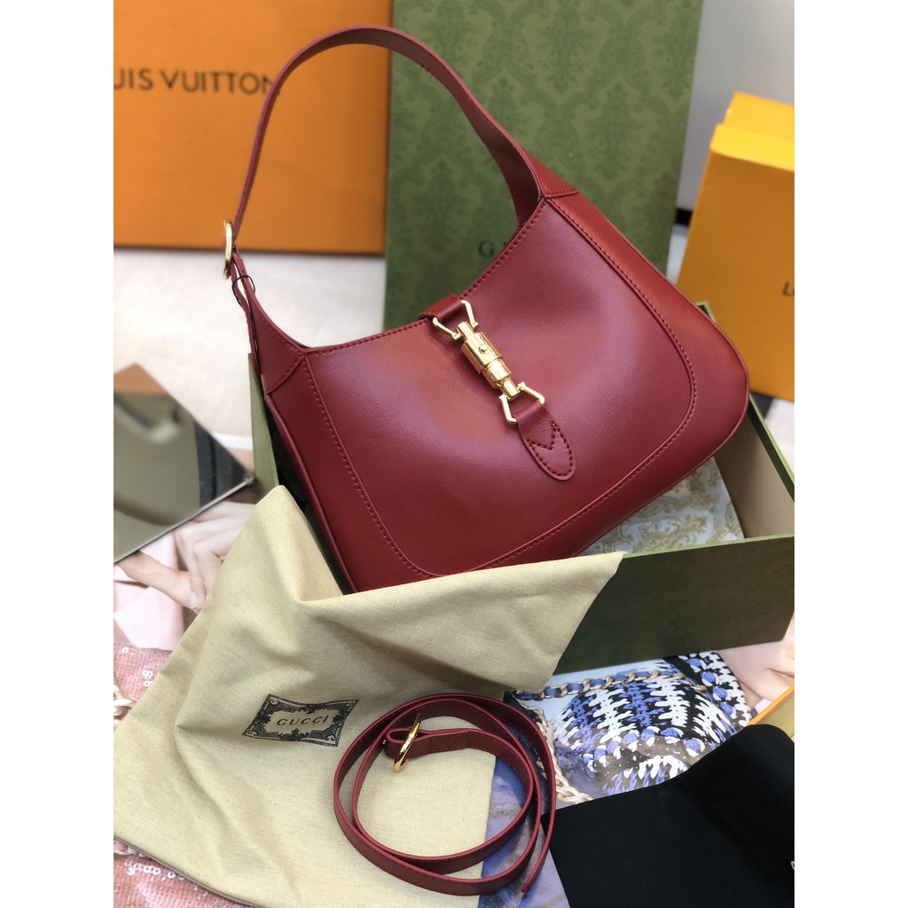 Túi quai da bầu super màu đỏ size 28cm