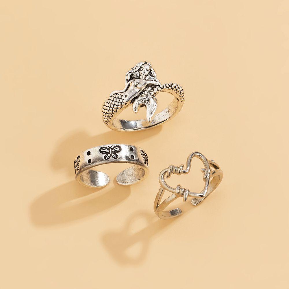 Nhẫn Hợp Kim Hình Trái Tim Phong Cách Hip Hop Cho Nam Nữ